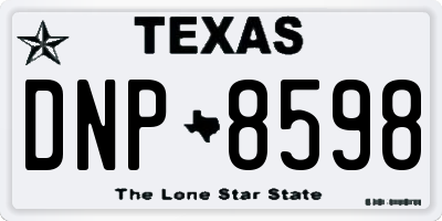TX license plate DNP8598
