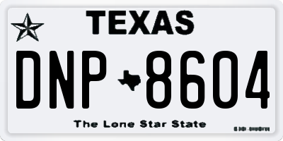TX license plate DNP8604
