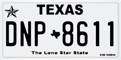 TX license plate DNP8611