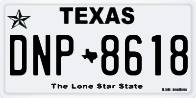 TX license plate DNP8618