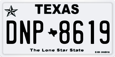 TX license plate DNP8619
