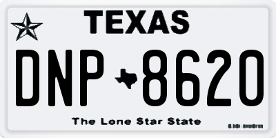 TX license plate DNP8620