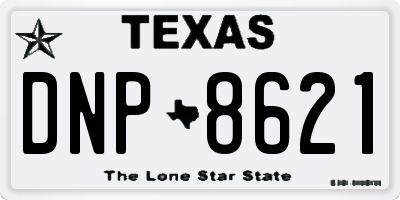 TX license plate DNP8621