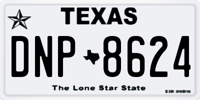 TX license plate DNP8624