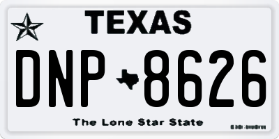 TX license plate DNP8626