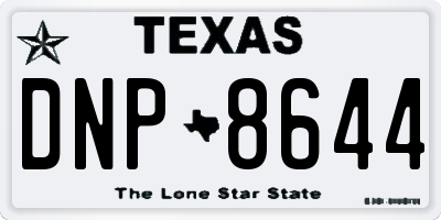 TX license plate DNP8644