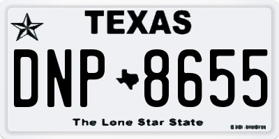 TX license plate DNP8655