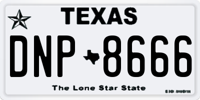 TX license plate DNP8666