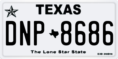 TX license plate DNP8686