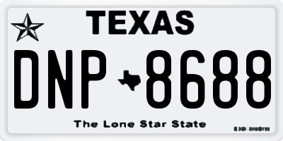 TX license plate DNP8688