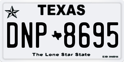 TX license plate DNP8695