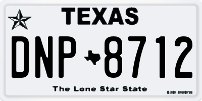 TX license plate DNP8712