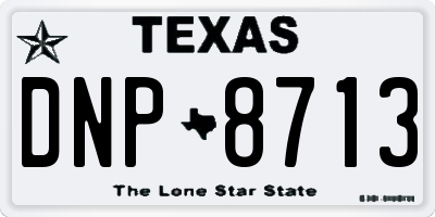 TX license plate DNP8713