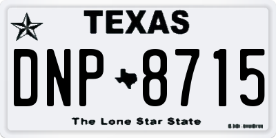 TX license plate DNP8715