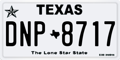TX license plate DNP8717