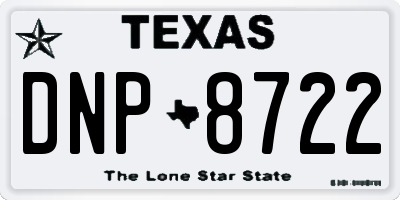 TX license plate DNP8722