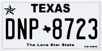 TX license plate DNP8723