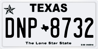 TX license plate DNP8732