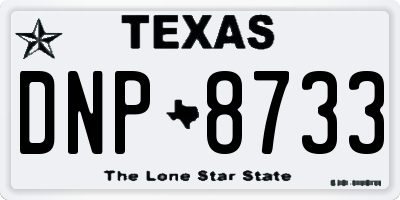 TX license plate DNP8733