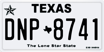 TX license plate DNP8741