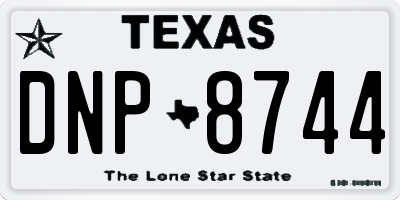TX license plate DNP8744