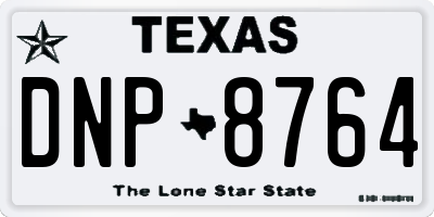 TX license plate DNP8764