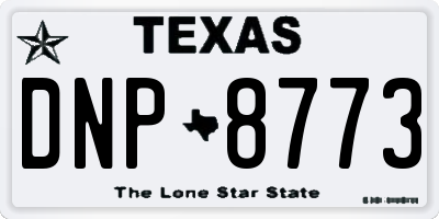 TX license plate DNP8773