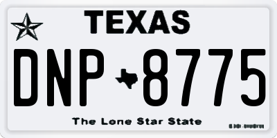 TX license plate DNP8775
