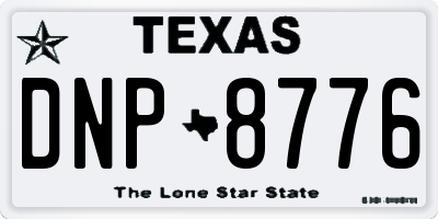 TX license plate DNP8776