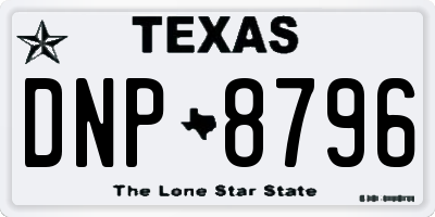 TX license plate DNP8796
