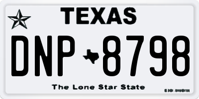 TX license plate DNP8798