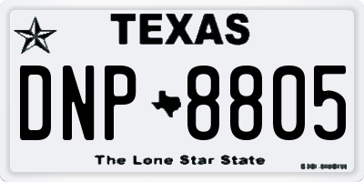 TX license plate DNP8805
