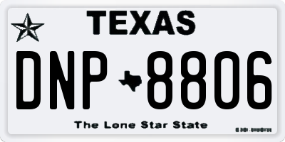 TX license plate DNP8806