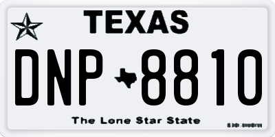 TX license plate DNP8810