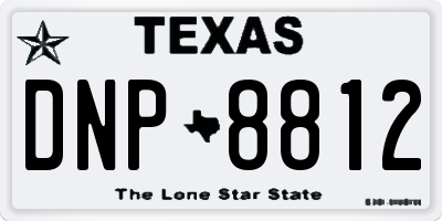 TX license plate DNP8812