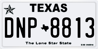 TX license plate DNP8813