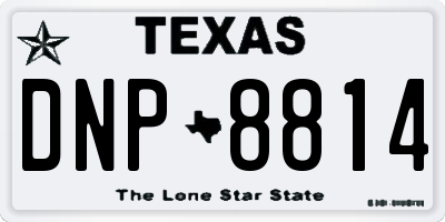 TX license plate DNP8814