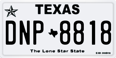 TX license plate DNP8818