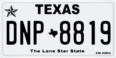 TX license plate DNP8819