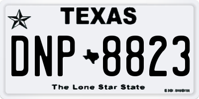 TX license plate DNP8823