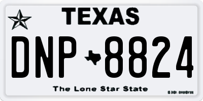 TX license plate DNP8824
