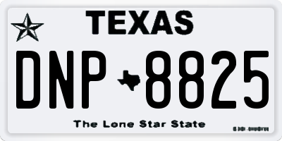 TX license plate DNP8825