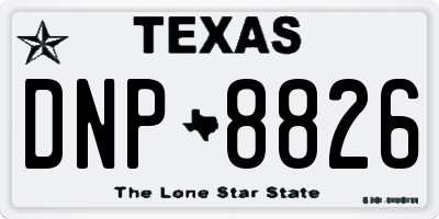 TX license plate DNP8826