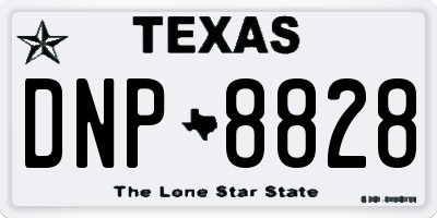 TX license plate DNP8828