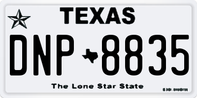 TX license plate DNP8835