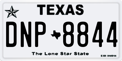 TX license plate DNP8844