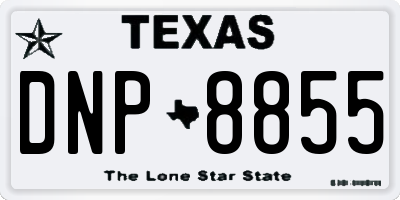 TX license plate DNP8855