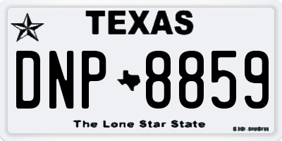 TX license plate DNP8859