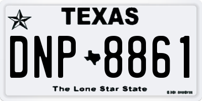 TX license plate DNP8861