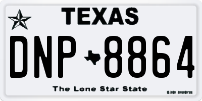 TX license plate DNP8864